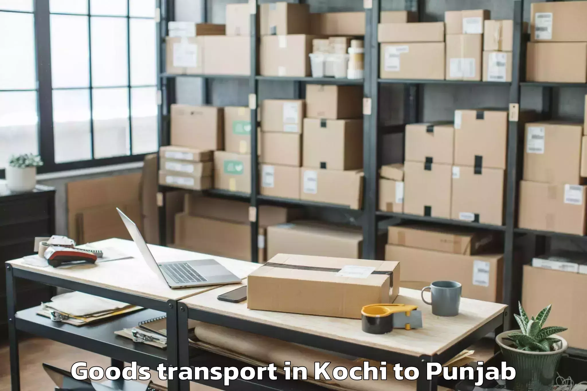 Discover Kochi to Desh Bhagat University Mandi G Goods Transport